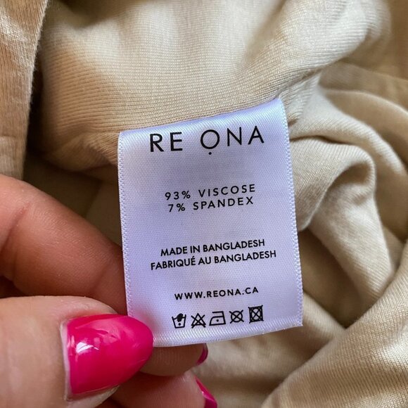 RE Ona Beige BNWOT Womens One Shoulder Bodysuit - Picture 6 of 8